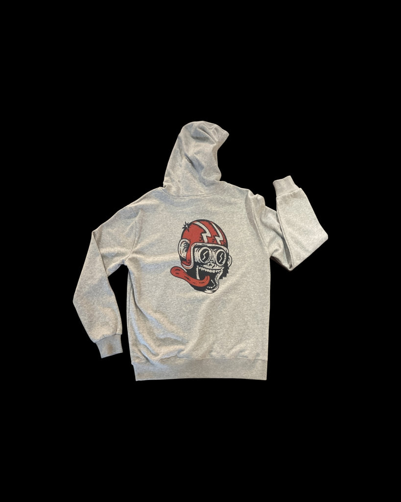 Funky Monkey - Big Head Hoodie - Grey - Creo Customs